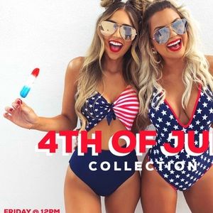 Hope’s boutique American flag swimsuit
